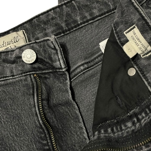 Madewell The Curvy Perfect Vintage Jeans in Lunar Wash Black Size 27 - Picture 4 of 12